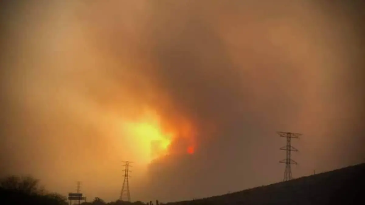 Incendio en Sierra del Altiplano Potosino